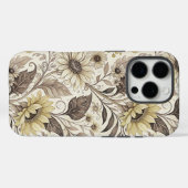 Coques Case-Mate iPhone Dreamed Sunflowers Art Nouveau (Verso (horizontal))