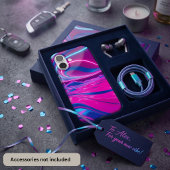 Coques Case-Mate iPhone Dreamwave Néon Électrique Rose et Bleu Abstrait
