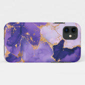 Coques Case-Mate iPhone Dreamy Lavender alcool encres et or (Dos (Horizontal))