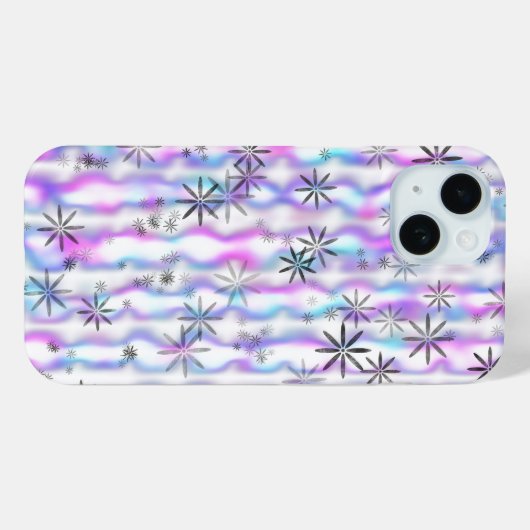 Coques Case-Mate iPhone Dreamy Starburst Waves Pattern (Verso (horizontal))