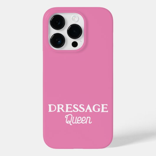 Coques Case-Mate iPhone Dressage Queen mignon rose Script équestre (Verso)