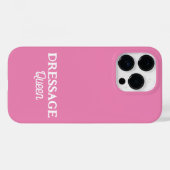 Coques Case-Mate iPhone Dressage Queen mignon rose Script équestre (Verso (horizontal))