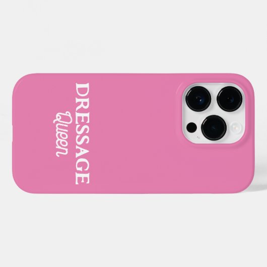 Coques Case-Mate iPhone Dressage Queen mignon rose Script équestre (Verso (horizontal))