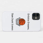 Coques Case-Mate iPhone Dribble Dreams, Scènes de Dunk Basketball (Dos (Horizontal))