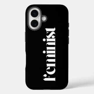 Coques iPhone 16 Droits des femmes féministes - Minimaliste noir et