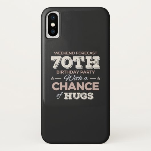 Coques Case-Mate iPhone Drôle 70ème anniversaire de dire (Dos)