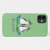Coques Case-Mate iPhone Drôle bleu pieds croisés dessin de dessins animés (Dos (Horizontal))