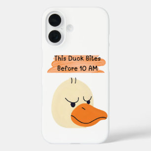 Coques iPhone 16 Drôle Canard - "Ce Canard Mord Avant 10H"