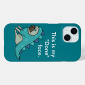 Coques Case-Mate iPhone Drôle Carlin Pugasaurus chien est "fait" (Verso (horizontal))
