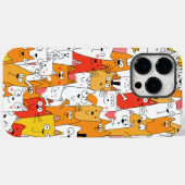 Coques Case-Mate iPhone Drôle Cartoon Cats Group Doodle (Verso (horizontal))
