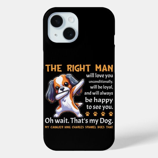 Coques Case-Mate iPhone Drôle Cavalier King Charles Spaniel Chien (Verso)