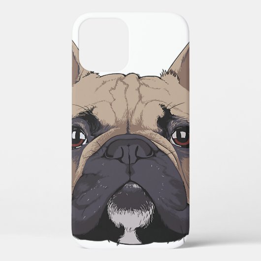 Coques Case-Mate iPhone Drôle Chien de tête de chien de taureau français (Verso)