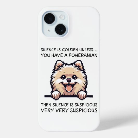 Coques Case-Mate iPhone Drôle Chien Poméranien (Verso)