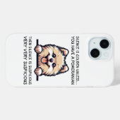 Coques Case-Mate iPhone Drôle Chien Poméranien (Verso (horizontal))