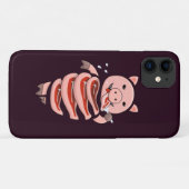 Coques Case-Mate iPhone Drôle Cochon mangeant des steaks de porc Déplaisan (Dos (Horizontal))