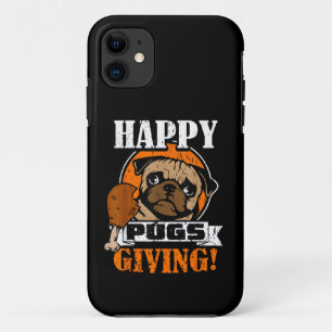 Case-Mate iPhone Case Drôle de chien Carlin Joyeux Pugsgiving Action de