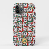 Coques Case-Mate iPhone Drôle de Dalmatien Vert Doré Chien Mignon Noël (Dos)