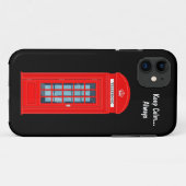 Coques Case-Mate iPhone Drôle de garder le calme à Londres Téléphone Booth (Dos (Horizontal))