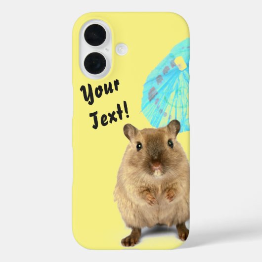 Coques Case-Mate iPhone Drôle de gerbille mignonne vacances d'été jaune (Verso)