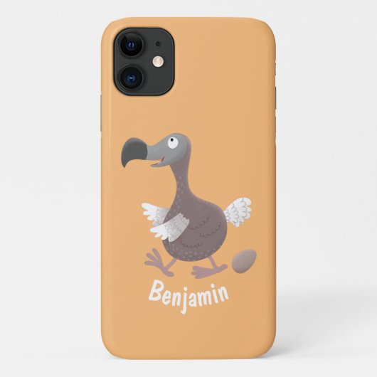 Coques Case-Mate iPhone Drôle dessin animé d'oiseau de dodo (Dos)