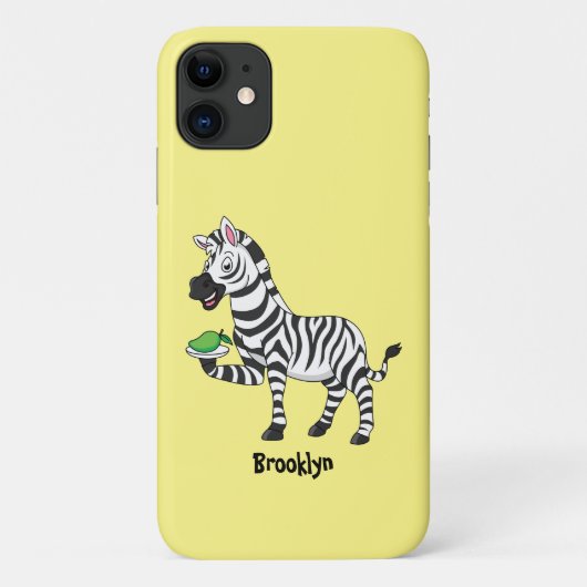 Coques Case-Mate iPhone Drôle dessin animé zèbre (Dos)