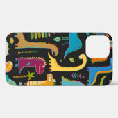 Coques Case-Mate iPhone Drôle dinosaure sans couture motif (Verso (horizontal))