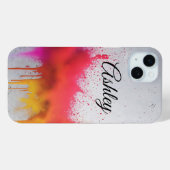 Coques Case-Mate iPhone Drôle éclectique moderne éclaboussant de couleur a (Verso (horizontal))