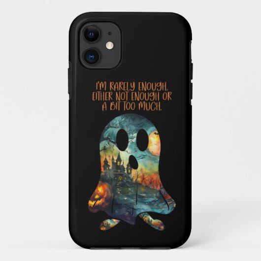 Coques Case-Mate iPhone Drôle Fantôme D'Halloween Rarement Assez (Dos)