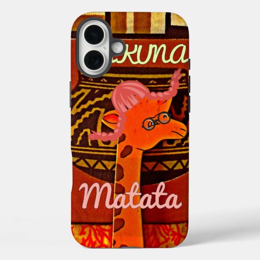 Coques Case-Mate iPhone Drôle Giraffe avec texte cool Hakuna Matata (Verso)