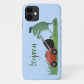 Coques Case-Mate iPhone Drôle grenouille verte tondre la pelouse dessin (Dos)