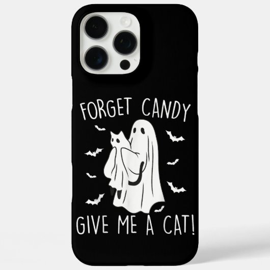 Coques Case-Mate iPhone Drôle Halloween Cat Ghost Oublier Candy Donner Moi (Verso)