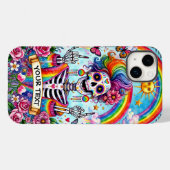 Coques Case-Mate iPhone Drôle Halloween Skeleton Tarot Card (Verso (horizontal))