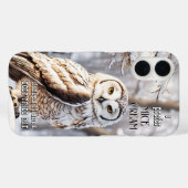 Coques Case-Mate iPhone Drôle Hivernal Chouette Oiseau (Verso (horizontal))