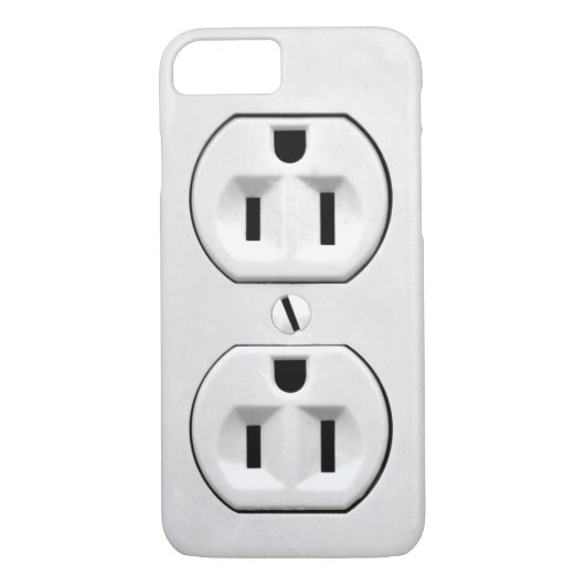 Coques Case-Mate iPhone Drôle Humour Joke Electrical Outlet Custom (Dos)