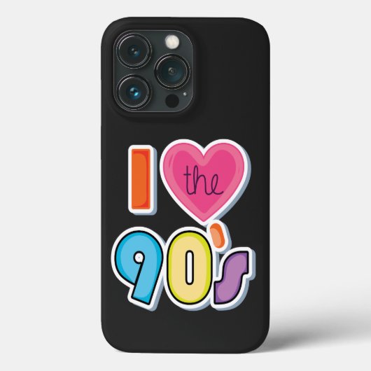 Coques Case-Mate iPhone Drôle I Love The 90's, 1990's Theme Party (Verso)