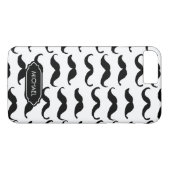 Coques Case-Mate iPhone Drôle Main dessinée Noir blanc moustache personnal (Dos (Horizontal))