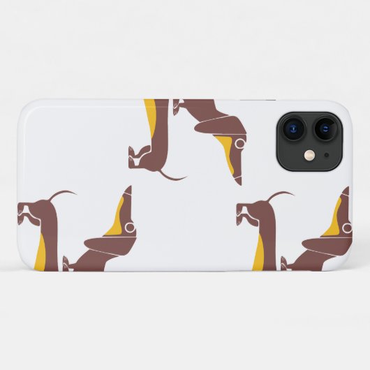 Coques Case-Mate iPhone Drôle mignon dachshund pour parent chien long (Dos (Horizontal))