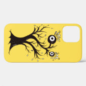 Coques Case-Mate iPhone Drôle Monstre Bizarre Jaune (Verso (horizontal))