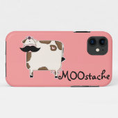Coques Case-Mate iPhone drôle MOOstache moustache vache (Dos (Horizontal))