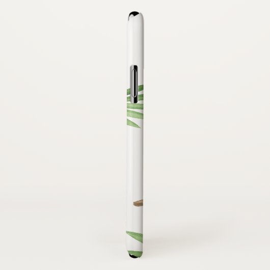 Coques Case-Mate iPhone Drôle oiseau rose avec votre nom (Dos/Droite)