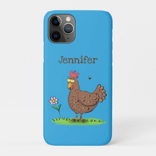 Coques Case-Mate iPhone Drôle poulet rustique whimsical dessin animé (Dos)