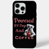 Coques Case-Mate iPhone Drôle Propulsé par les chiens et le café (Verso)