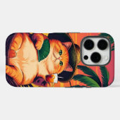 Coques Case-Mate iPhone Drôle Rétro Vacances de chats d'été (Verso (horizontal))