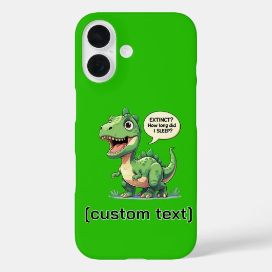 Coques Case-Mate iPhone Drôle Sleepy Dinosaur Texte personnalisé (Verso)