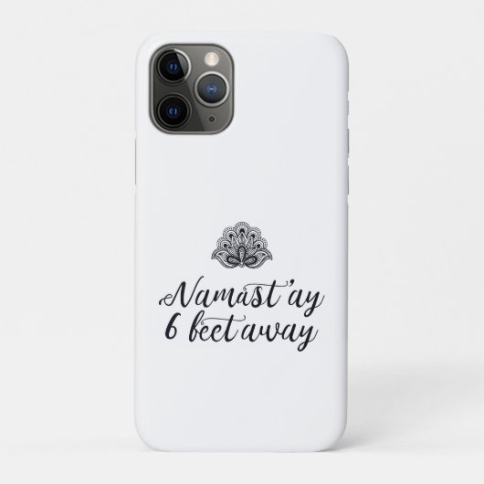 Coques Case-Mate iPhone Drôle social Distancing Citation de Yoga (Dos)