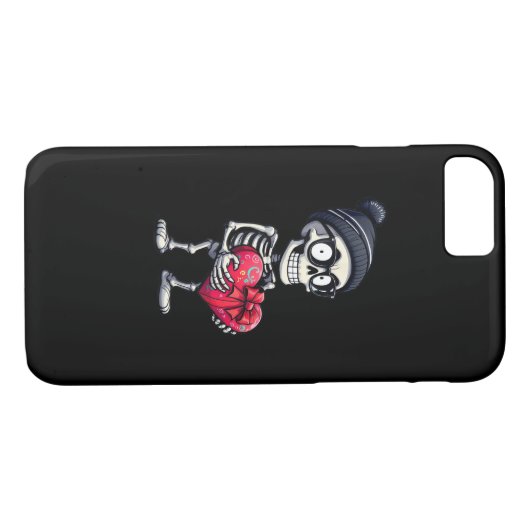 Coques Case-Mate iPhone Drôle Squelette Hommes Femmes Squelette Coeur Vale (Dos (Horizontal))