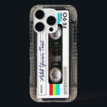 Coques iPhone 16 Pro Drôle Vintage 80s Retro Music cassette<br><div class="desc">Un vintage 80s rétro musique cassette nostalgie design. Un cadeau parfait pour les mélomanes,  musiciens,  artistes ou l'ancienne école. Un morceau de nostalgie rétro cool avec espace à,  ajouter votre texte,  paroles,  chanson ou morceau favori,  bande ou tout message.</div>