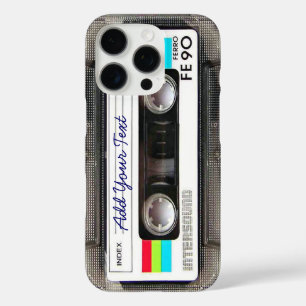 Coques iPhone 16 Pro Drôle Vintage 80s Retro Music cassette