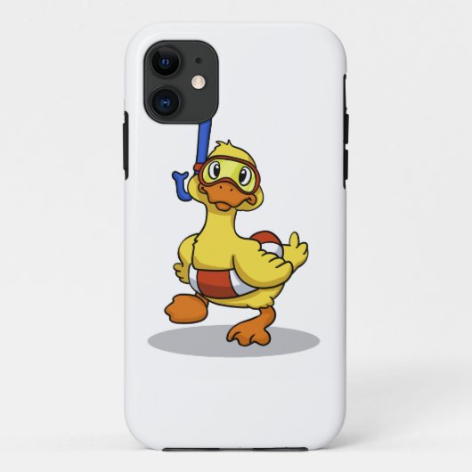 Coques Case-Mate iPhone Duck wearing snorkeling mask choose (Dos)