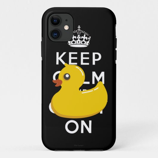 Coques Case-Mate iPhone Duckie en caoutchouc gardent le calme et (Dos)